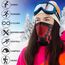 WTACTFUL 2 Stück Schlauchschal Herren Halbe Sturmhaube Motorrad Halstuch Herren Halswärmer Ski Mask Skimaske Halsschlauc Neck Gaiter Motorrad für Winter Laufen Skifahren Snowboarden Schwarz Rot