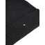 Tommy Hilfiger Herren Strickmütze Flag Cotton Beanie mit Kaschmir, Mehrfarbig (Charcoal Gray), Einheitsgröße