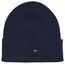 Tommy Hilfiger Damen Strickmütze Essential Flag Wintermütze, Blau (Space Blue), Onesize
