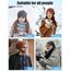 Kiiwah 2 Stück Beanie Mütze für Herren und Damen Streifen Slouch Unisex Stricken Beanie für den Frühling, Herbst und Winter (Schwarz Braun)