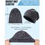 Kiiwah 2 Stück Beanie Mütze für Herren und Damen Streifen Slouch Unisex Stricken Beanie für den Frühling, Herbst und Winter (Schwarz Braun)