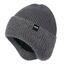 Wmcaps Wintermütze, Mütze mit Warmem Fleecefutter und Ohrklappen für Herren Damen, Warme Thermische Strickmütze für Den Außenbereich Komfortabel Weich Stretchy Geschenk für Männer, Kohlenstoffgrau