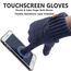 lifwimner Handschuhe Herren Winter, Warme Winterhandschuhe Damen Fleece Strickhandschuhe Touchscreen Thermo für Outdoor Sport Laufen Radfahren Freizeit Ski Reithandschuhe(Marine)