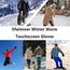 lifwimner Handschuhe Herren Winter, Warme Winterhandschuhe Damen Fleece Strickhandschuhe Touchscreen Thermo für Outdoor Sport Laufen Radfahren Freizeit Ski Reithandschuhe(Schwarz)