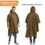 Opret Wasserdicht Regenponcho Damen Herren, Leicht Atmungsaktiv Regencape 3-in-1-Multifunktional Regenmantel Regenschutz Regen Poncho für Wandern und Camping-Khaki
