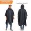 Opret Wasserdicht Regenponcho Damen Herren, Leicht Atmungsaktiv Regencape 3-in-1-Multifunktional Regenmantel Regenschutz Regen Poncho für Wandern und Camping-Navyblau