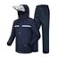 Coutyuyi Herren & Damen Regenanzug Reflektierender 100% Wasserdichter Anzug Outdoor Regenmantel Winddicht Regenjacke （XL, Navy Blau）