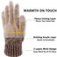 lifwimner Handschuhe Herren Winter, Warme Winterhandschuhe Damen Fleece Strickhandschuhe Touchscreen Thermo für Outdoor Sport Laufen Radfahren Freizeit Ski Reithandschuhe(Khaki)