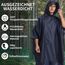 Opret Wasserdicht Regenponcho Damen Herren, Leicht Atmungsaktiv Regencape 3-in-1-Multifunktional Regenmantel Regenschutz Regen Poncho für Wandern und Camping-Navyblau