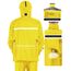 Coutyuyi Herren & Damen Regenanzug Reflektierender 100% Wasserdichter Anzug Outdoor Regenmantel Winddicht Regenjacke （M, Gelb）