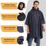 Opret Wasserdicht Regenponcho Damen Herren, Leicht Atmungsaktiv Regencape 3-in-1-Multifunktional Regenmantel Regenschutz Regen Poncho für Wandern und Camping-Navyblau