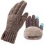 lifwimner Handschuhe Herren Winter, Warme Winterhandschuhe Damen Fleece Strickhandschuhe Touchscreen Thermo für Outdoor Sport Laufen Radfahren Freizeit Ski Reithandschuhe(Khaki)