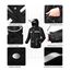 Coutyuyi Herren & Damen Regenanzug Reflektierender 100% Wasserdichter Anzug Outdoor Regenmantel Winddicht Regenjacke （M, Schwarz）