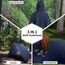 Opret Wasserdicht Regenponcho Damen Herren, Leicht Atmungsaktiv Regencape 3-in-1-Multifunktional Regenmantel Regenschutz Regen Poncho für Wandern und Camping-Navyblau