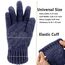 lifwimner Handschuhe Herren Winter, Warme Winterhandschuhe Damen Fleece Strickhandschuhe Touchscreen Thermo für Outdoor Sport Laufen Radfahren Freizeit Ski Reithandschuhe(Marine)