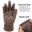 lifwimner Handschuhe Herren Winter, Warme Winterhandschuhe Damen Fleece Strickhandschuhe Touchscreen Thermo für Outdoor Sport Laufen Radfahren Freizeit Ski Reithandschuhe(Khaki)
