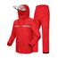 Coutyuyi Herren & Damen Regenanzug Reflektierender 100% Wasserdichter Anzug Outdoor Regenmantel Winddicht Regenjacke （M, Rot）