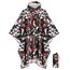ANYOO Leichter Wasserdichter Regenponcho Herren und Damen Regenjacken Ripstop Atmungsaktiver Mehrzweck Regenmantel mit Kapuze für Outdoor Wandern Camping Angeln, Blumen, Einheitsgröße
