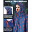 ANYOO Leichter Wasserdichter Regenponcho Herren und Damen Regenjacken Ripstop Atmungsaktiver Mehrzweck Regenmantel mit Kapuze für Outdoor Wandern Camping Angeln, Seestern, Einheitsgröße