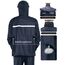 Coutyuyi Herren & Damen Regenanzug Reflektierender 100% Wasserdichter Anzug Outdoor Regenmantel Winddicht Regenjacke （XXL, Navy Blau）