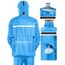 Coutyuyi Herren & Damen Regenanzug Reflektierender 100% Wasserdichter Anzug Outdoor Regenmantel Winddicht Regenjacke （M, Blau）