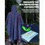 ANYOO Leichter Wasserdichter Regenponcho Herren und Damen Regenjacken Ripstop Atmungsaktiver Mehrzweck Regenmantel mit Kapuze für Outdoor Wandern Camping Angeln, Seestern, Einheitsgröße