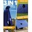 ANYOO Leichter Wasserdichter Regenponcho Wiederverwendbar Atmungsaktiver Regenschutz, Unisex Ripstop Regenmantel mit Kapuze Faltbare für im Freien Camping Wandern Angeln, Marine, Einheitsgröße