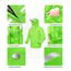 Coutyuyi Herren & Damen Regenanzug Reflektierender 100% Wasserdichter Anzug Outdoor Regenmantel Winddicht Regenjacke （M, Grün）