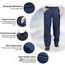 33,000ft wasserdichte Regenhose für Herren Leichte Regenhose Winddichte Outdoorhose zum Wandern Camping Golf Blau XL 30L