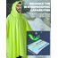 ANYOO Leichter Wasserdichter Regencape Regenjacken Atmungsaktiver Regenschutz, Unisex Ripstop Regenmantel mit Kapuze für im Freien Camping Wandern Angeln, Grüngelb, Einheitsgröße