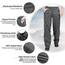 33,000ft wasserdichte Regenhose für Herren Leichte Regenhose Winddichte Outdoorhose zum Wandern Camping Golf Grau S 30L