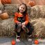 KYOEOE 3er Kürbis Kostüm Kinder Set,Halloween Kostüm Kleinkind Kürbis Kleid mit Haarreif ＆ Tasche,18-24 Monate Kürbiskostüm Baby Mädchen Pumpkin Costume Halloween Fancy Dress Outfits Cosplay Kostüme