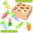 Holzspielzeug ab 1 Jahr | Baby Motorik Spielzeug für 12 18 Monate Jungen Mädchen | Montessori Sortierspiel Holzpuzzle Karotten | Lernspielzeug Ostergeschenke Geburtztag Geschenk für Kinder 2 3 Jahr