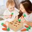 KMTJT Holzspielzeug ab 1 Jahr | Baby Motorik, Montessori Spielzeug 2 3 Jahre | für 6-12 Monate Jungen Mädchen | Sortierspiel Holzpuzzle Karottenernte | Lernspielzeug Geschenke für Kinder Kleinkind