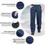 33,000ft wasserdichte Regenhose für Herren Leichte Regenhose Winddichte Outdoorhose zum Wandern Camping Golf Blau XXL 32L