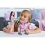 Barbie Skipper Babysitter Inc, Skipper mit braunen und lila Haaren, Baby, Kinderwagen, Babytrage, Zubehör, insgesamt 2 Puppen, Geschenk für Kinder, Spielzeug ab 3 Jahre,GXT34