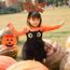 KYOEOE 3er Kürbis Kostüm Kinder Set,Halloween Kostüm Kleinkind Kürbis Kleid mit Haarreif ＆ Tasche,18-24 Monate Kürbiskostüm Baby Mädchen Pumpkin Costume Halloween Fancy Dress Outfits Cosplay Kostüme