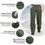 33,000ft wasserdichte Regenhose für Herren Leichte Regenhose Winddichte Outdoorhose zum Wandern Camping Golf Armeegrün XXL 34L