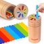 HaoVrisn Holz Montessori Spielzeug ab 1 2 3 Jahre, Holzspielzeug Montessori Spielzeug ab 1 Jahr, Motorikspielzeug ab 1 Jahr Lernspielzeug Geschenk für Kleinkinder - Holz Sortier & Stapelspielzeug