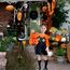 KYOEOE 3er Kürbis Kostüm Kinder Set,Halloween Kostüm Kleinkind Kürbis Kleid mit Haarreif ＆ Tasche,5-6 Jahre Kürbiskostüm Mädchen Pumpkin Costume Halloween Fancy Dress Outfits Cosplay Kostüme