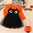 KYOEOE 3er Kürbis Kostüm Kinder Set,Halloween Kostüm Kleinkind Kürbis Kleid mit Haarreif ＆ Tasche,2-3 Jahre Kürbiskostüm Baby Mädchen Pumpkin Costume Halloween Fancy Dress Outfits Cosplay Kostüme
