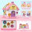 Spielzeug für 1 2 Jahre alte Mädchen: Montessori-Spielzeug für 1 Jahr alt, 6 in 1 Multi-Funktions-Haus Baby-Spielzeug mit Musik/Uhr/Licht/Telefon/Auto, Geburtstagsgeschenke für 1 2 Jahre alte Mädchen
