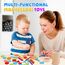 Montessori Spielzeug ab 1 Jahr, Motorikspielzeug Montessori Spielzeug 2 Jahre, 3-in-1 Montessori Spielzeug Baby ab 1 2 3 Jahre Holzspielzeug Steckspiel Sortierspiel Kleinkind Sensorik Geschenke