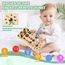 Konijiwa Montessori Busy Board Activity Board ab 1 Jahr Holzspielzeug mit 15 LED Lichtschalterspielzeug Sensorisches Lernspielzeug für Babys und Kleinkinder ab 1 2 3 Jahre