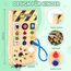 Konijiwa Montessori Busy Board Activity Board ab 1 Jahr Holzspielzeug mit 15 LED Lichtschalterspielzeug Sensorisches Lernspielzeug für Babys und Kleinkinder ab 1 2 3 Jahre