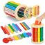 Aolieh Montessori Spielzeug ab 1 Jahr, 3-in-1 Montessori Spielzeug ab 1 2 3 Jahre Mädchen Jungen Baby Spielzeug Geschenk Farbe Sortierspiel Kinderspielzeug Motorikspielzeug Holzspielzeug ab 1 Jahr