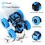 GUIGUZHJ Monstertruck Spielzeugauto, 2 Stück Monster Truck Aufziehauto Kinder Spielzeug, Reibung Zurückziehen, 360° Drehung Trägheit Fahrzeug, Auto Spielzeug für Baby Kinder ab 3 Jahre (Grün & Blau)