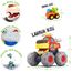 HOLA Baby Spielzeug 1 2 3 Jahre Junge, 3 Stück Monstertruck Reibungsbetriebene Rennwagen LKW Zurückziehen Push and Go Trägheit Fahrzeug , Geschenk