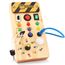 Konijiwa Montessori Busy Board Activity Board ab 1 Jahr Holzspielzeug mit 15 LED Lichtschalterspielzeug Sensorisches Lernspielzeug für Babys und Kleinkinder ab 1 2 3 Jahre