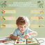 Sumtoco Busy Board, Montessori Spielzeug 1 2 3 4 Jahre, 9 in 1 Dinosaurier Quiet Book, Filz Activity Board, Baby Sensorik Lernspielzeug, Motorikspielzeug Jungen Mädchen Kinder, Geschenk für Kinder